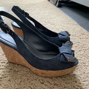Stuart weitzman denim sandals like new